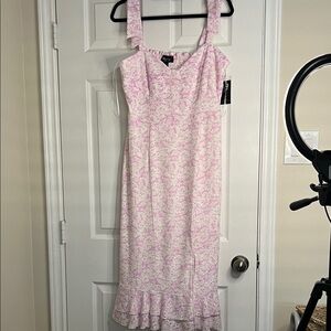 RN Studio Light Pink Floral Midi Dress